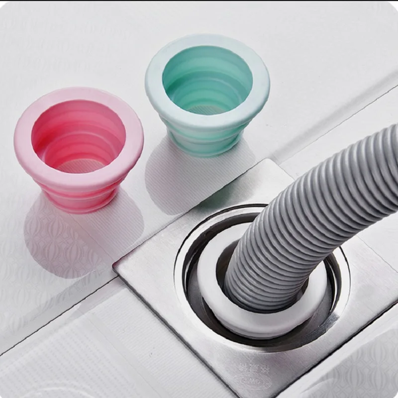 

Plastic Deodorant Wash Machine Pipe Connector Tools kitchen Pipe Sealing Plug Trap Anti-odor Telescopic Sewer Pipe Accessories