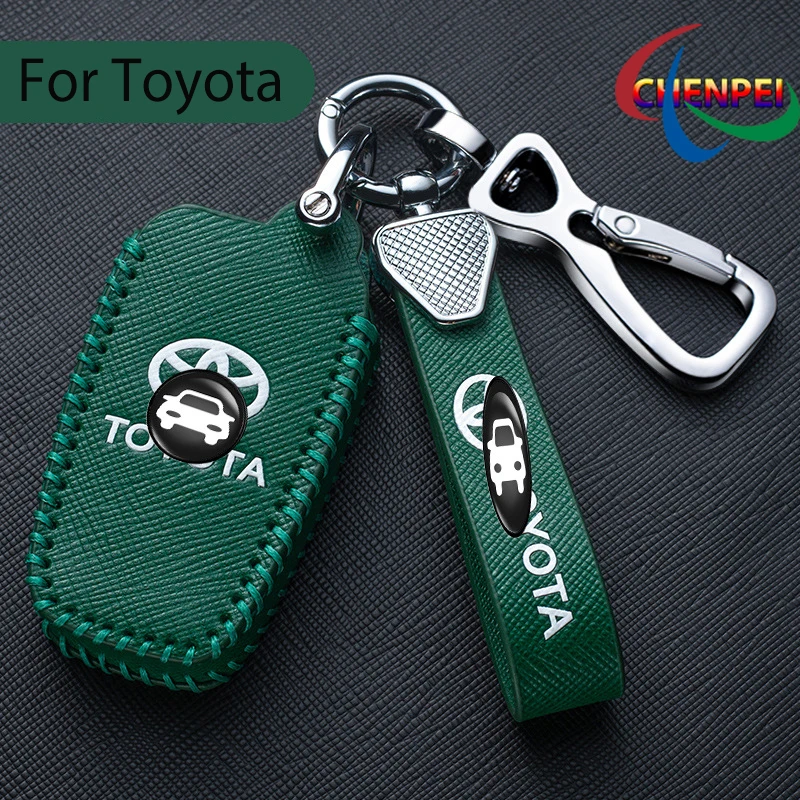 

Чехол для автомобильного ключа для Toyota Camry Highlander Avalon RAV4 Land Cruiser Prado, защитный чехол для автомобильного ключа, аксессуары для украшения интерь...