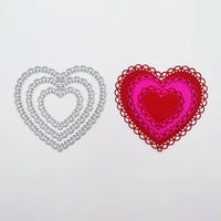 1pc lace flower love heart metal cutting dies stencils for card making decorative embossing suit paper stamp diy