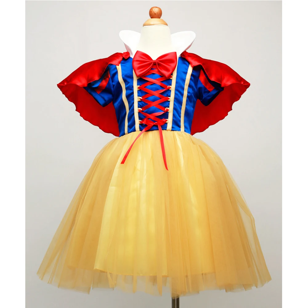 OTISBABY 4 layers Snow White Cosplay Dresses for Girls Party Princess Dress Children's Tulle Dress Baby Girl Tutu Dress Infant
