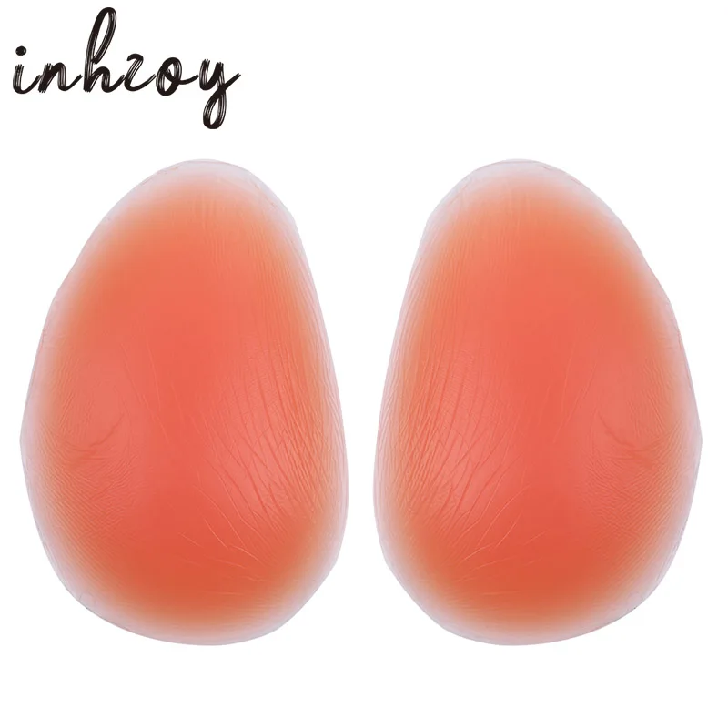 Women Silicone Fake Butt Pads 1 Pair Buttocks Enhancers Inserts Comfortable Removable Push Up Sexy Bikini Briefs Panties Hip Pad