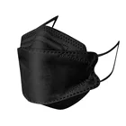 Черные одноразовые маски для лица Earloop маски со ртом для лица нетканые расплавленные 3-слойные маски для Хэллоуина Косплея