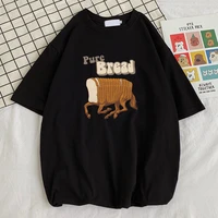 pure bread bread slices printing mens t shirts cool vintage t shirt creativity oversized tshirt vogue quality male short sleeves