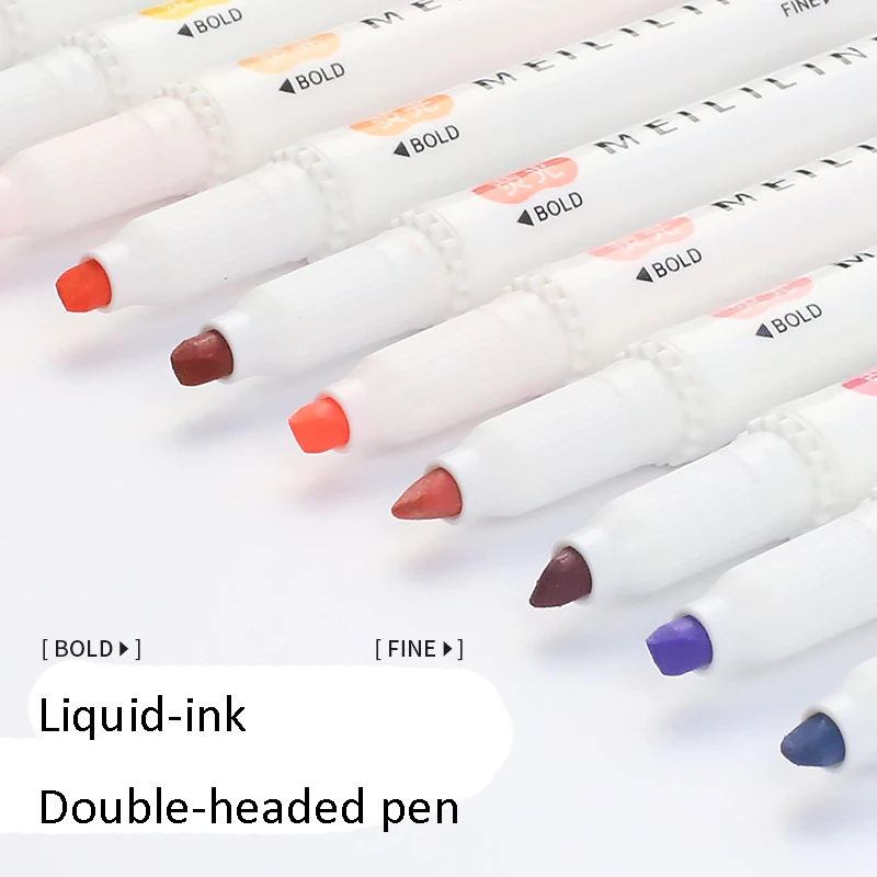 Маркер с жидкими чернилами канцелярские принадлежности двухсторонний