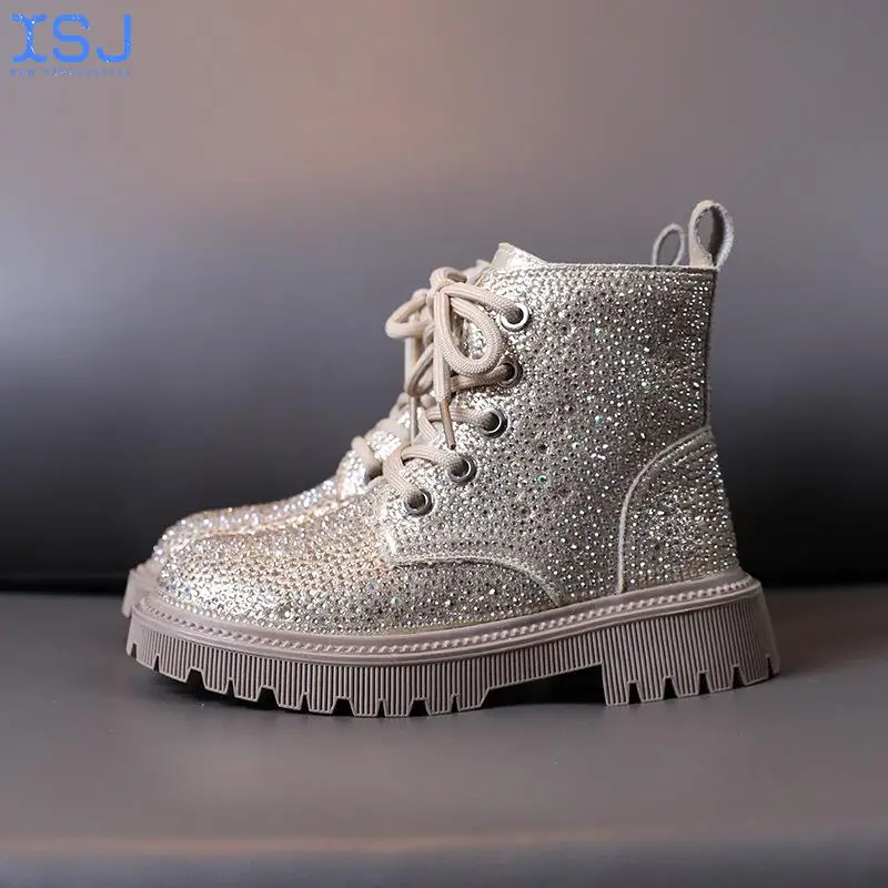 

Kids Shoes for Girl Martin Boots British Style Leather Boots Little Girls Shoes Fashion Booties Non-Slip Children Shoes