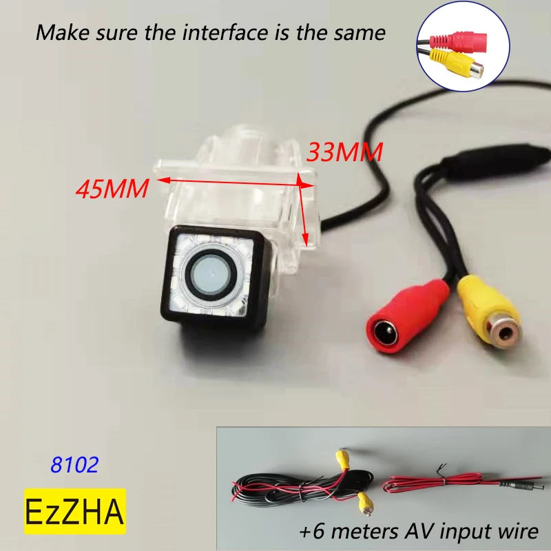 

EzZHA CCD HD Wireless Car CCD Rear Camera 4 8 12 led Night Vision For Mercedes Benz C E S CL Class W204 W212 W216 W221