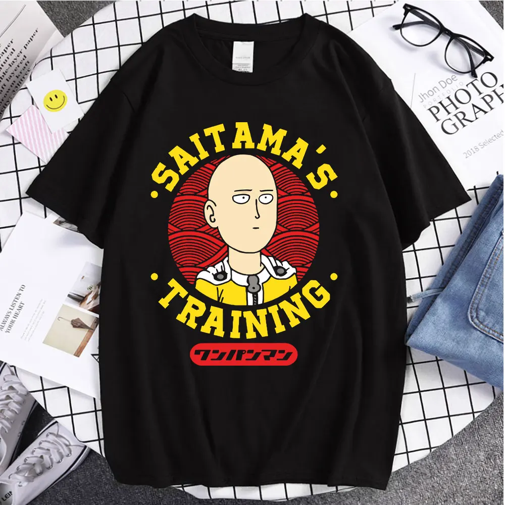 

2021 Hot Sale Summer Time Couple Wears One Punch Man Printed Popular Style Tshirts Same Style for Men and Women Fashion T-shirts