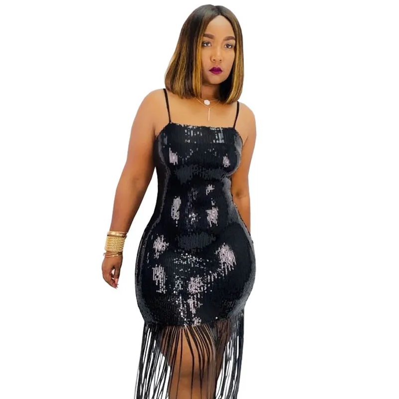 Уникальное дизайнерское сексуальное платье с кисточками и пайетками летнее без