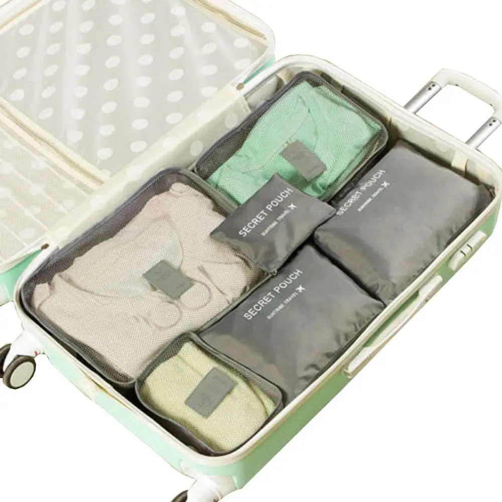 6 шт. дорожные сумки органайзер сумка для хранения водонепроницаемый одежды