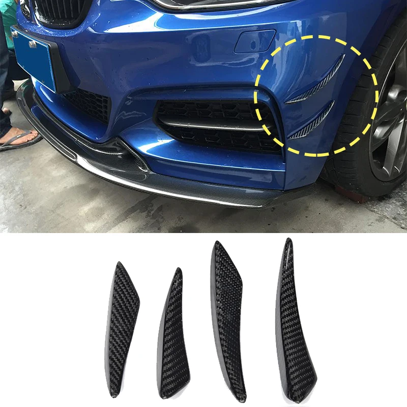 Передние разветвители для губ из углеродного волокна плавники BMW 2 серии F22 F23 F87 M2