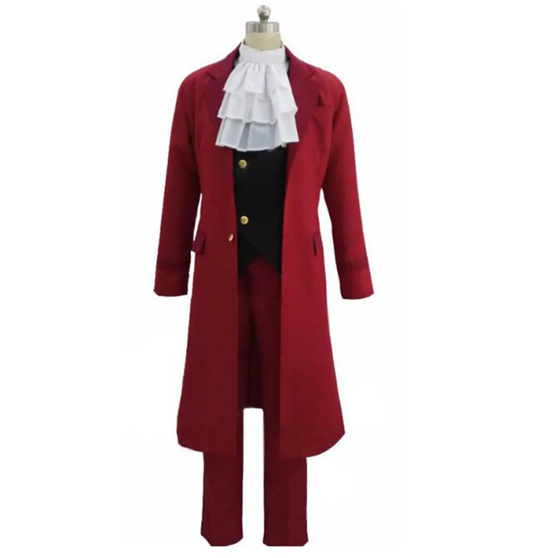 2021 Ace Attorney Apollo Justice Miles Edgeworth Cosplay Costume In Red Cosplay Uniform New Custom Made