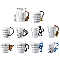 ceramic mugs creative design mugs musical instrument musical note shapes coffee mugs milk tea cups drinkwars for kitchen