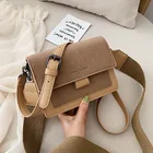 Новинка 2021, модная маленькая квадратная сумка популярного цвета, сумка-мессенджер на широком ремне через плечо, женская сумка через плечо в стиле Ins Super Fire