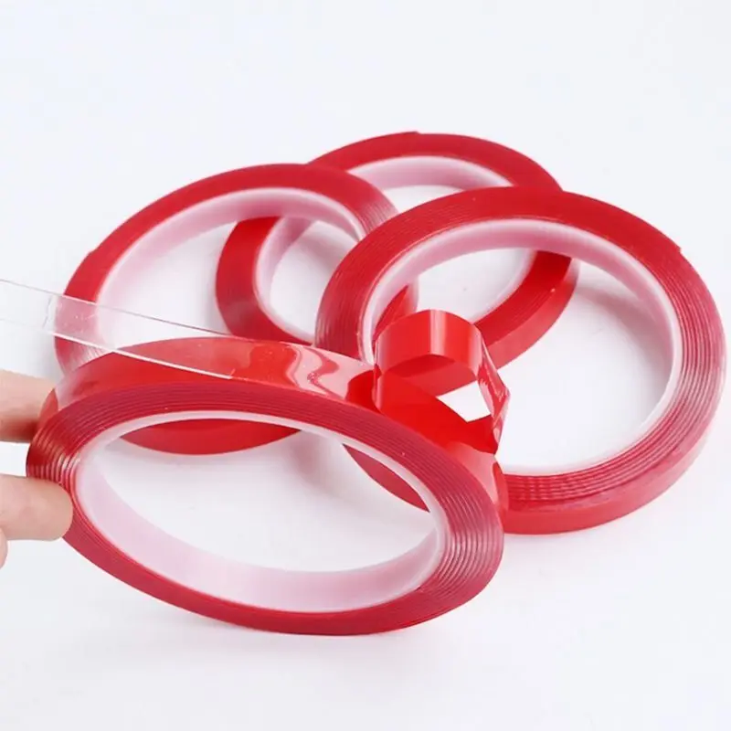 

2 Packs Double Sided Tape Acrylic Clear Strong Adhesive Waterproof Removable Double Sided Mounting Tape for Carpet Fix Home