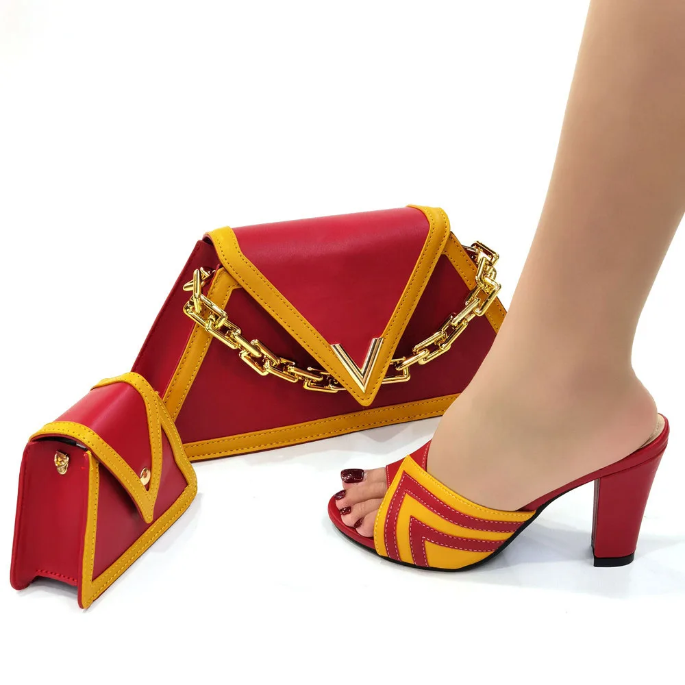 Doershow хорошая цена африканская Свадебная обувь Итальянская с подходящими сумками