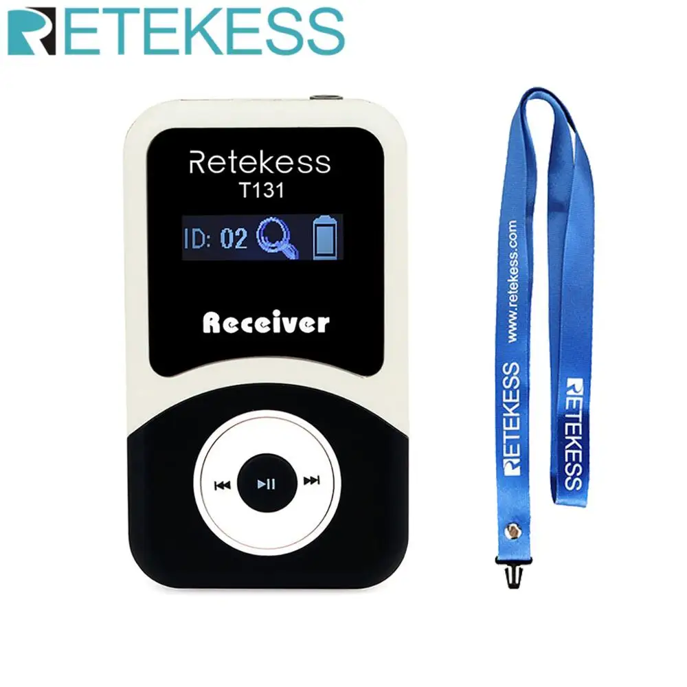 Retekess T131 беспроводной приемник для гида системы синхронный перевод интерпретация система обучения Конференц-зал