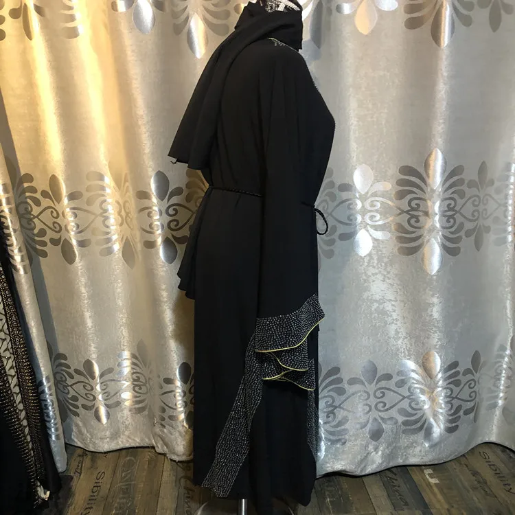 

Elegant Dubai Muslim Women Abaya Dress Diamond Islam Moroccan Kaftan Batwing Sleeve Djellaba Eid Long Robe Islamic Clothing