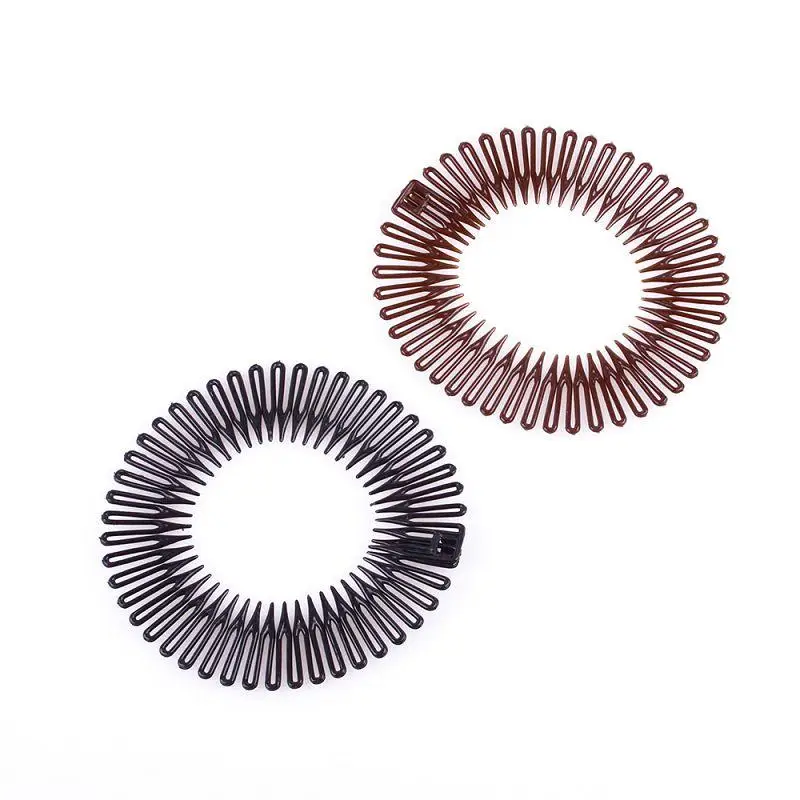 5 шт./лот пластиковая цельнокруглая эластичная Гибкая расческа зубцы повязка на голову заколка для мытья