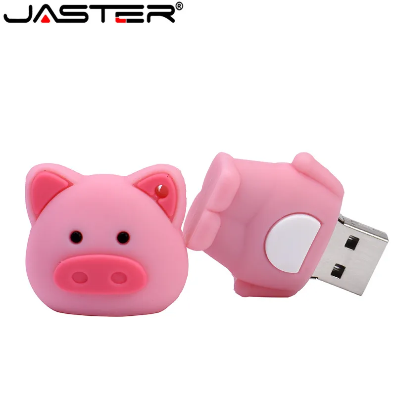 Флеш накопитель JASTER в виде мультяшной розовой свиньи 4 ГБ 8 16 32 64 Usb флеш USB 2 0 диск
