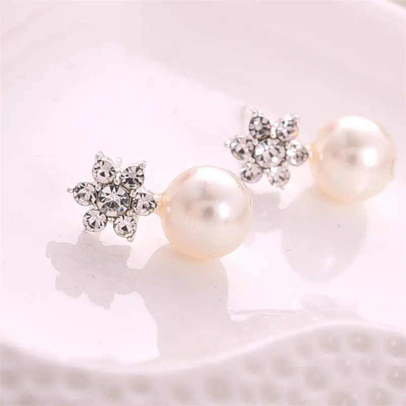 2021 серебро Цвет имитация белая груша мотаться Красота девушки серьги