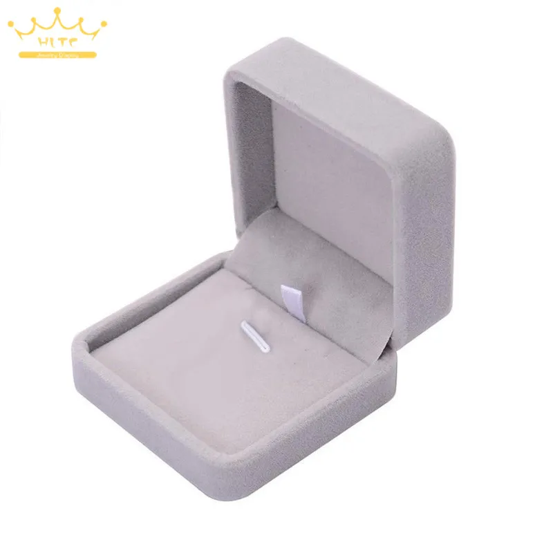 Pendant Box S Серый бархат кулон ожерелье серьги браслет ювелирные изделия посылка чехол Обручальное кольцо Коробка органайзер для хранения подарочная коробка - Цвет: Pendant Box S