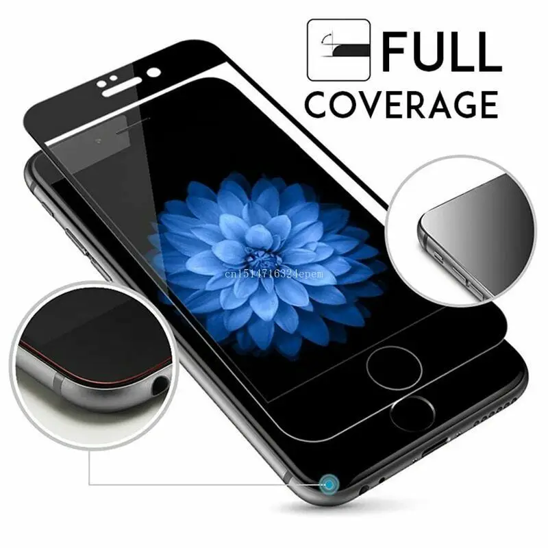Закаленное стекло 9H с полным покрытием для iPhone 7 8 6 6s Plus защитная пленка экрана X XS