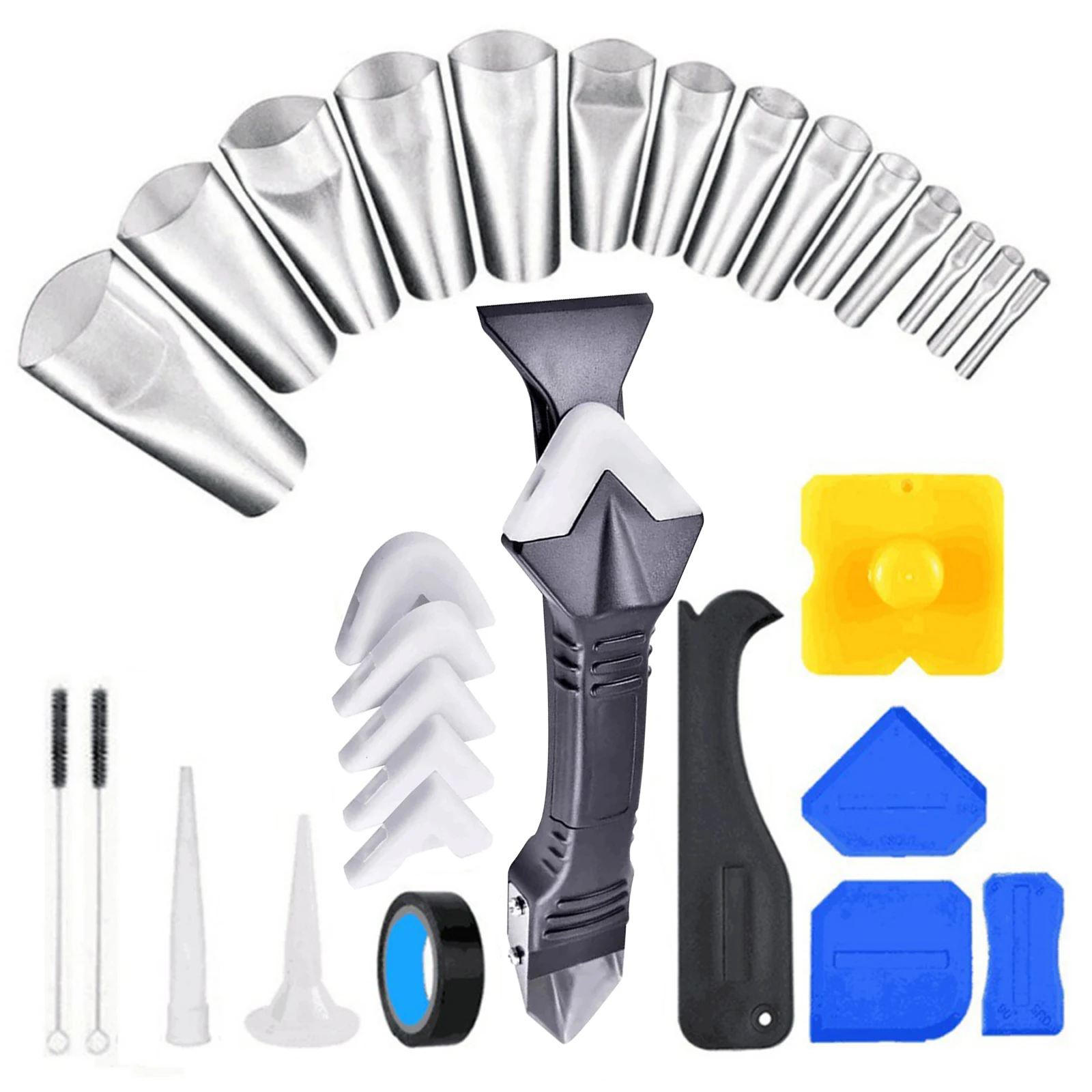 

30PCS 3 in 1 Silicone Caulking Tool Caulk Remover& Scraper Tool kit Caulking Finishing Tool kit with Sealant Scraper