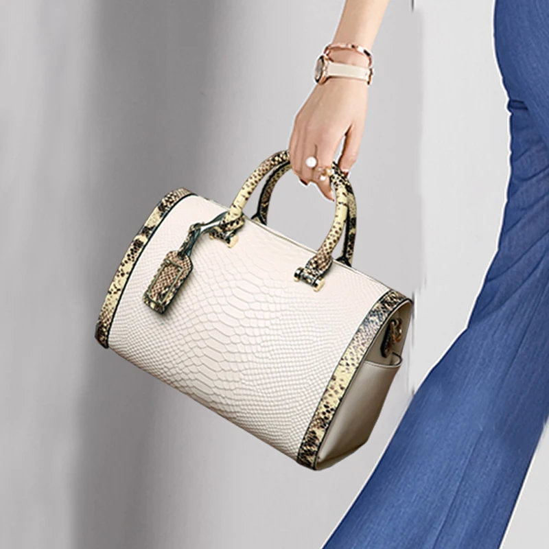 Высококачественная женская сумка из натуральной кожи вместительная тоут на