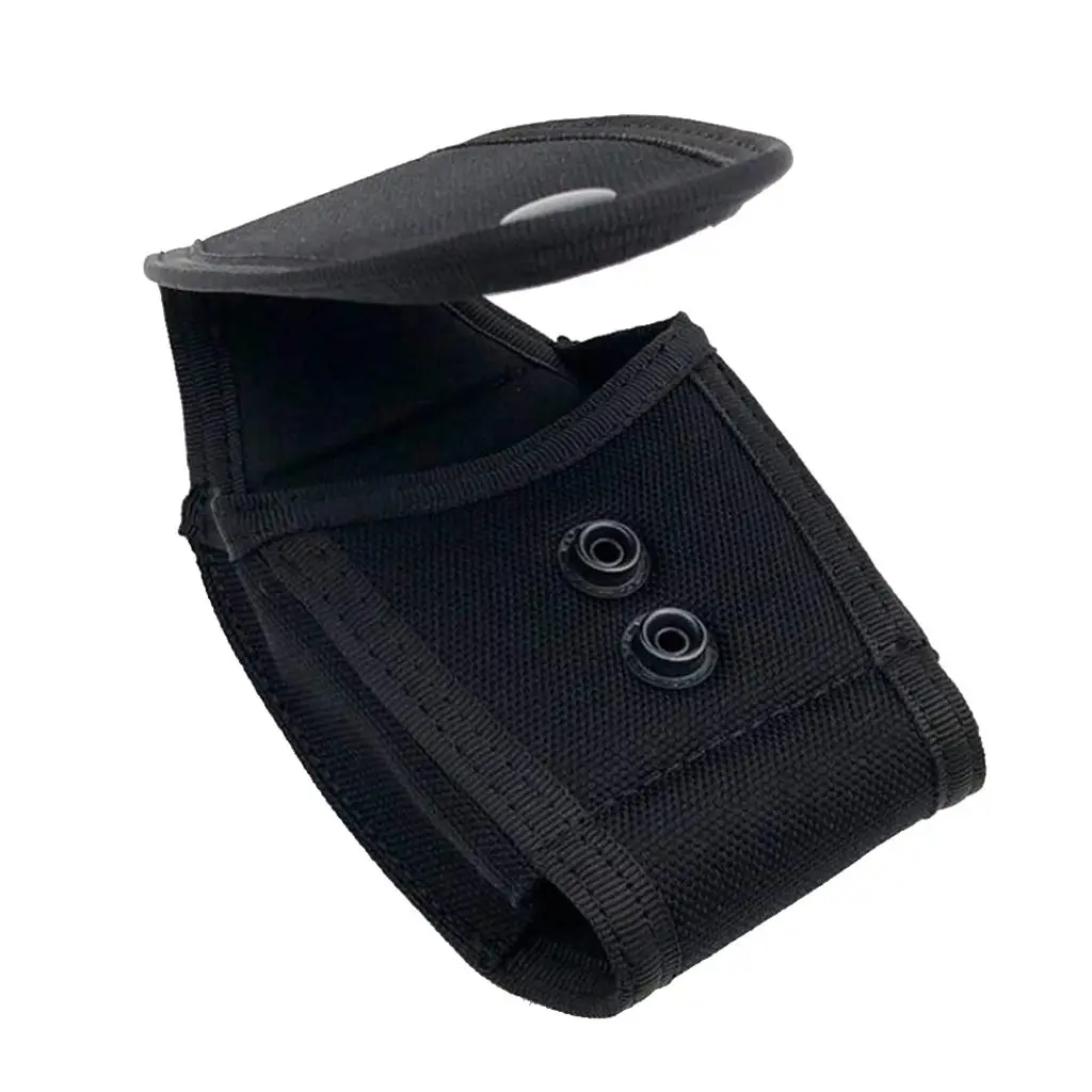 

Mini Multifunctional Nylon Fanny Pack with Handcuffs And Fabric Cover - Black