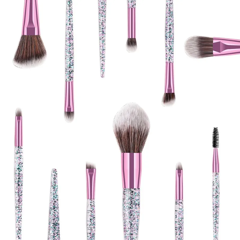 Makeup Brushes Foundation Cosmetic Eyebrow Eyeshadow Brush Sets Tools 10PCS Sequins Sand Set MKXJ | Красота и здоровье