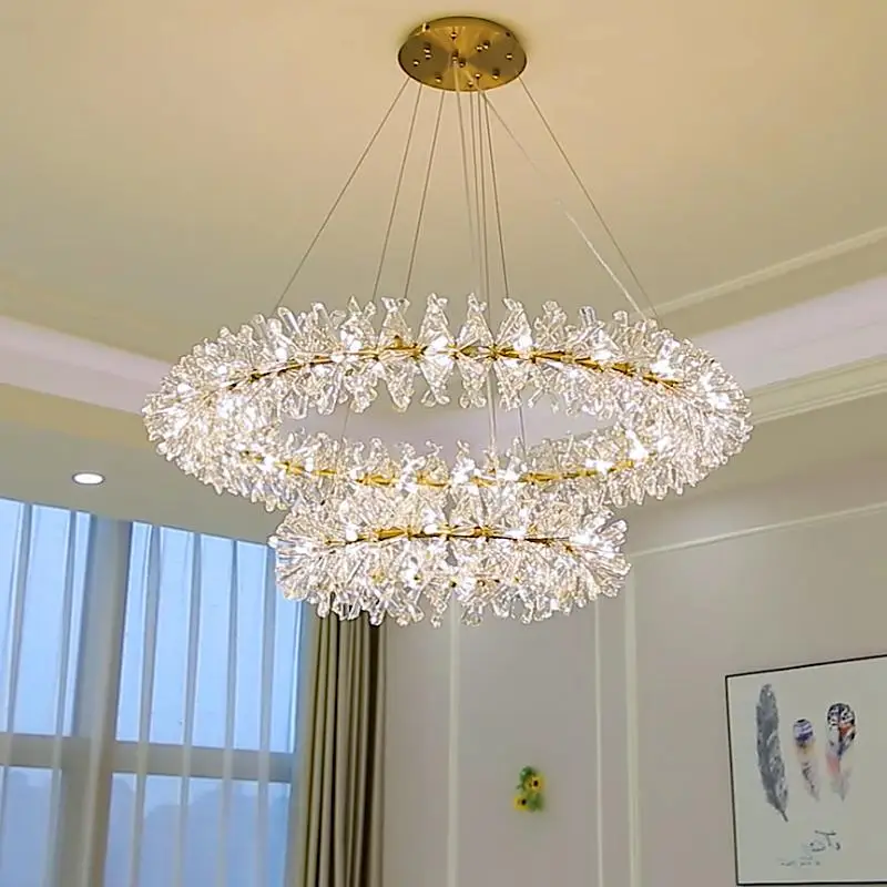 Хрустальные люстры современные подвесные лампы роскошные для гостиной