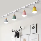 Светодиодный Трековый светильник, рельсовый прожектор с лампой E27 9 Вт, Трековый светильник, алюминиевый Трековый рельсовый светильник, витринный светильник для Витрины Магазина