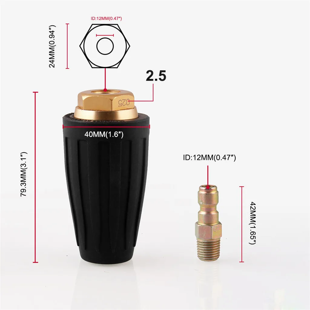 Наконечник распылителя сопла турбо высокого давления 2,5-5 GPM 3600PSI для моек давления бензиновых и дизельных моек - Цвет: A