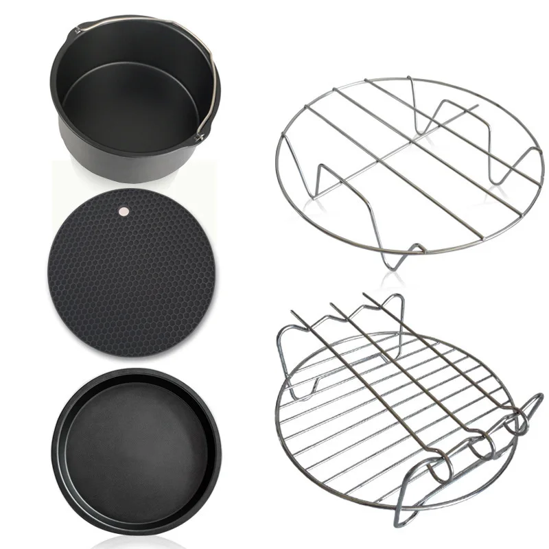 

10Pcs/Set Air Fryer 6/7/8 Inch Air Fryer Accessories For Gowise Phillips Cozyna And Secura Fit All Airfryer 3.7-5.8QT