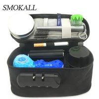 1set password lock bag with smoking pipe grinder crusher rolling machine paper tube storage box tobacco herb accessories