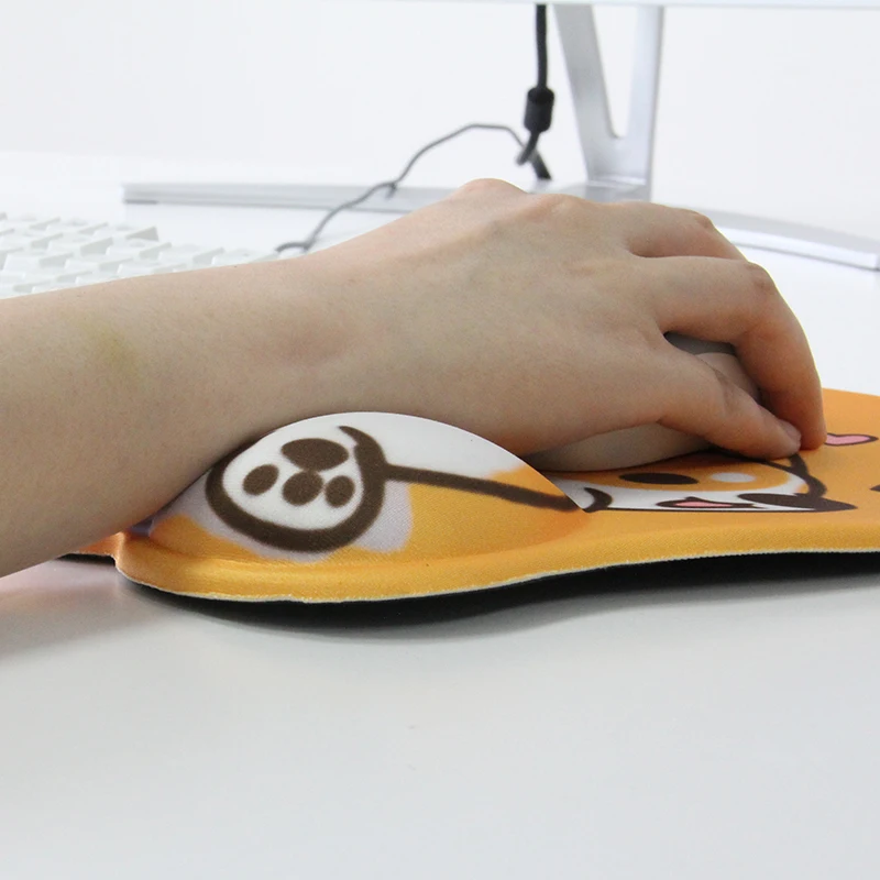 Gel Mouse Pad with Wrist Rest Huado Support Pad Gaming Ergonomic Mouse Pad with Milk Cloth Cute Corgi Dog images - 6