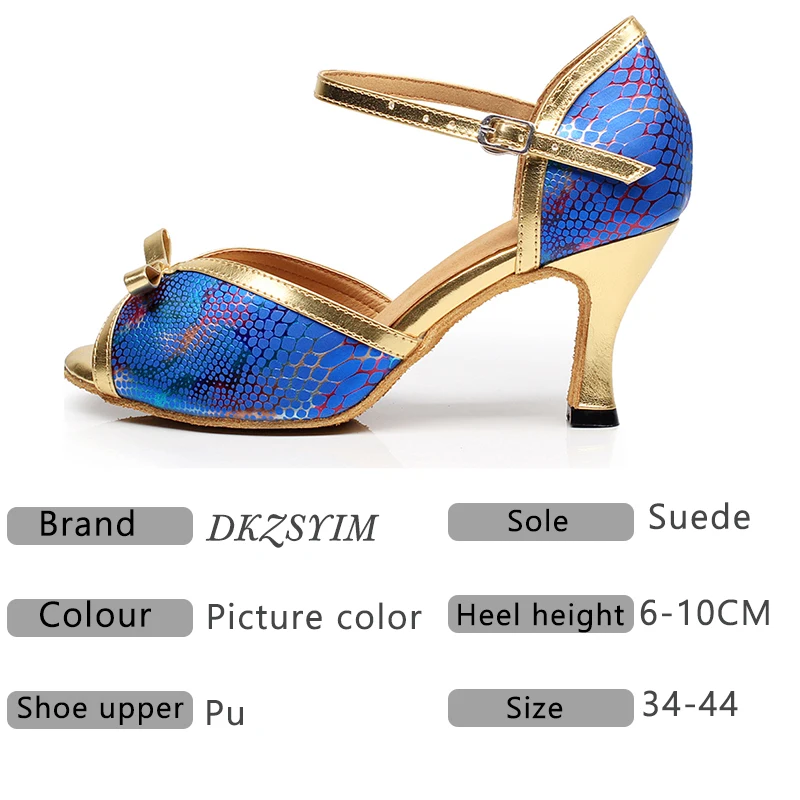 Женские танцевальные туфли DKZSYIM черные сандалии из искусственной кожи для