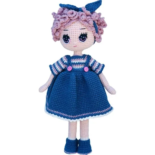 Aysun Star Konbul Amigurumi Mesh Toy Girl Doll 29 cm | Игрушки и хобби