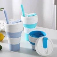 sports silicone folding cup outdoor creative folding water cup portable water bottle folding kettle