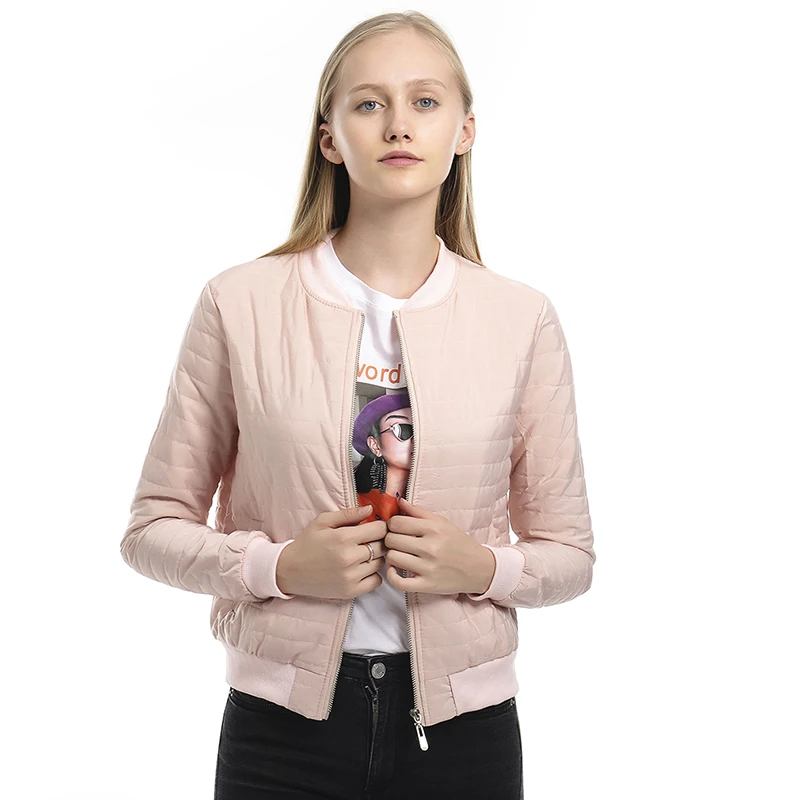 

2020 New Womens Spring Autumn Jackets Ultra-thin Light Ladies Bomber Coats Stand Collar Fashion Female Slim Short Jacket