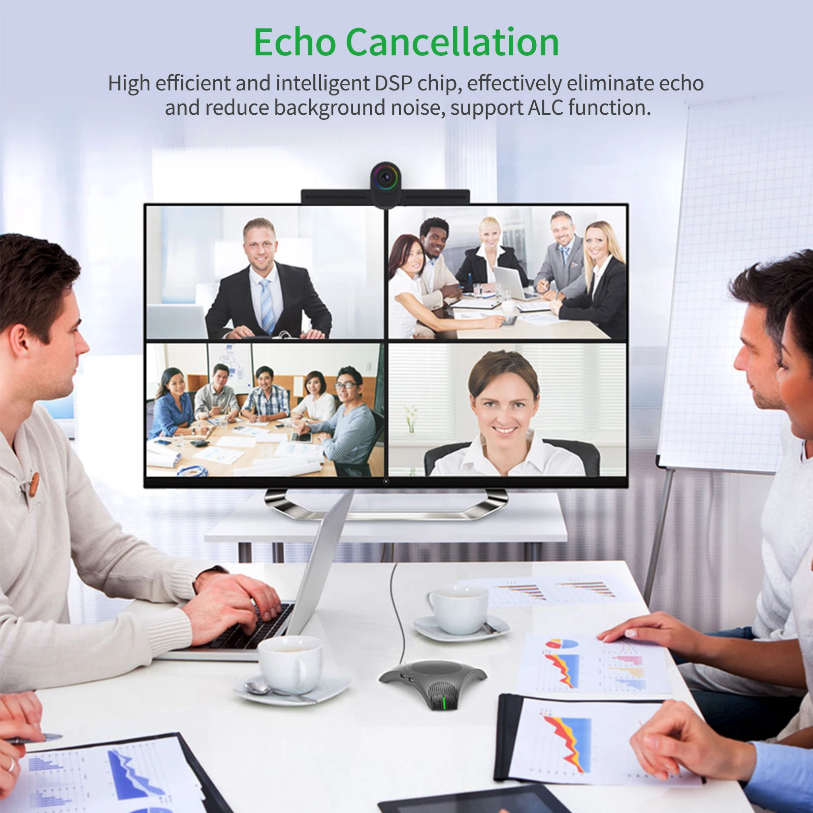 USB-Колонка Aibecy микрофон для конференц-связи многонаправленный компьютерный 360 °