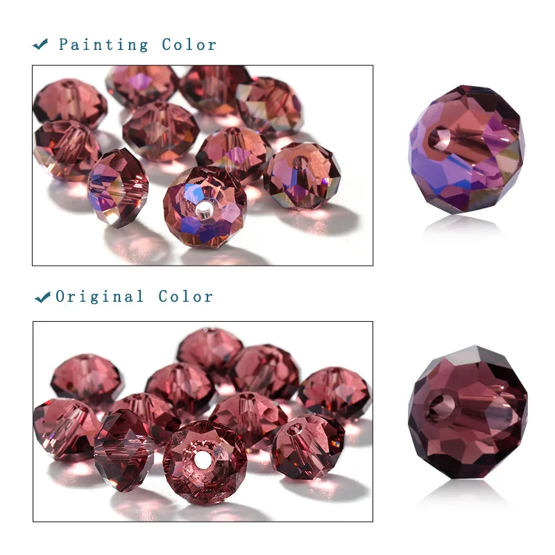 Стеклянные бусины круглой формы стразы искусственные Стразы с отверстием DIY