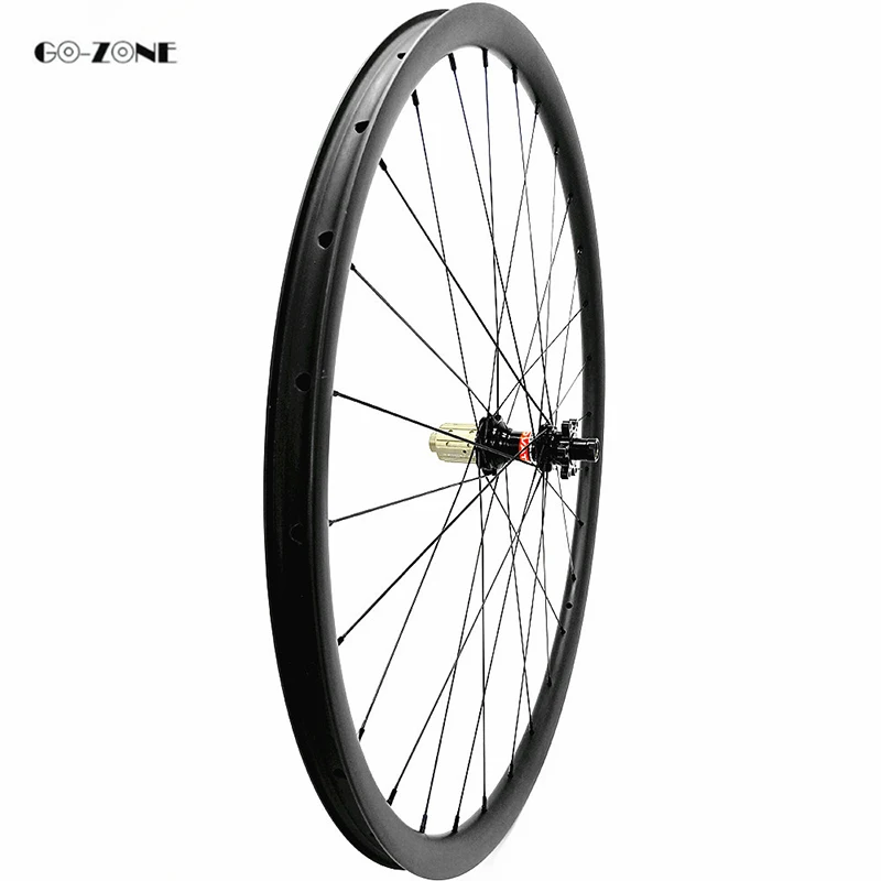 Bestellen 29 Zoll Mountainbike Carbon Rad Asymmetrische 30x24mm Tubeless Fahrrad Räder Novatec D411SB D412SB 100 X15 142x12 Mtb Laufradsatz