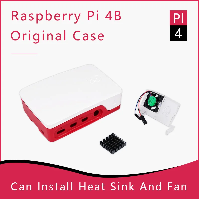 Официальный Raspberry Pi 4 Чехол вентилятор 15 3 W USB C Питание EU/US/UK Разъем|Аксессуары для