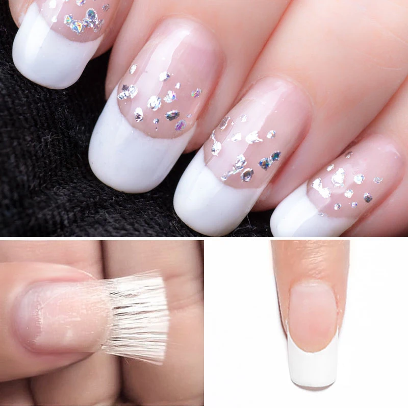 10pcs/set Nail Form Fibernails Acrylic Tips Fiberglass Extension Fiber Glass For Nails Silk Building Manicure Tool New | Красота и