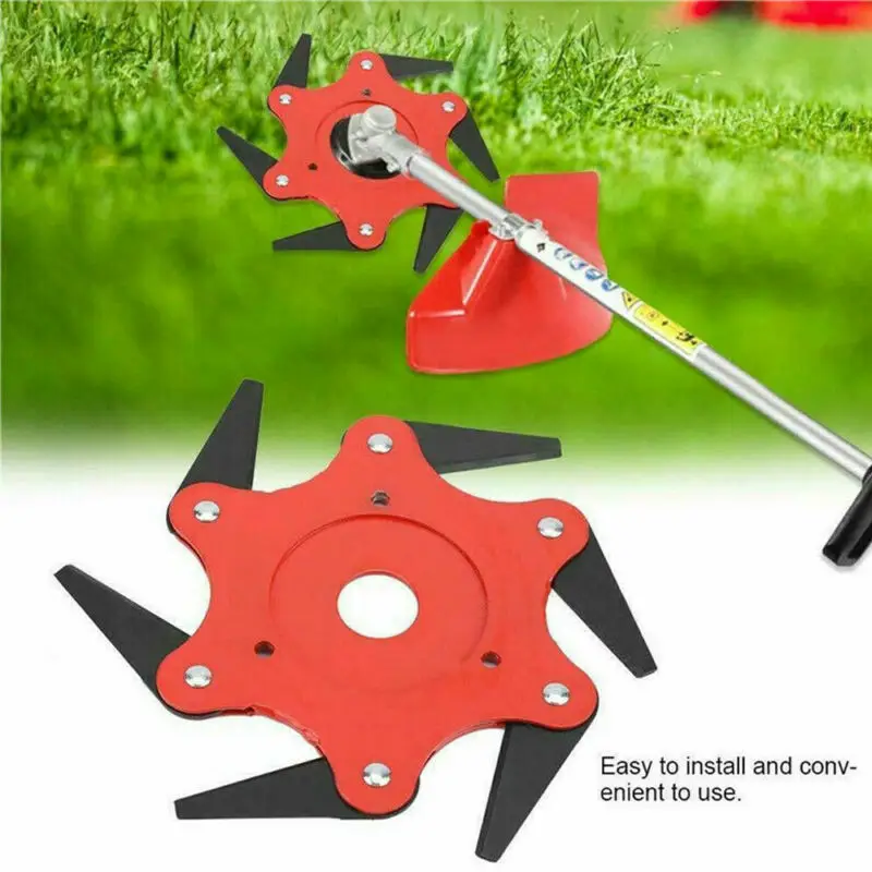 Универсальные 6 стальных лезвий бритвы травы Щетка Очиститель триммер головка