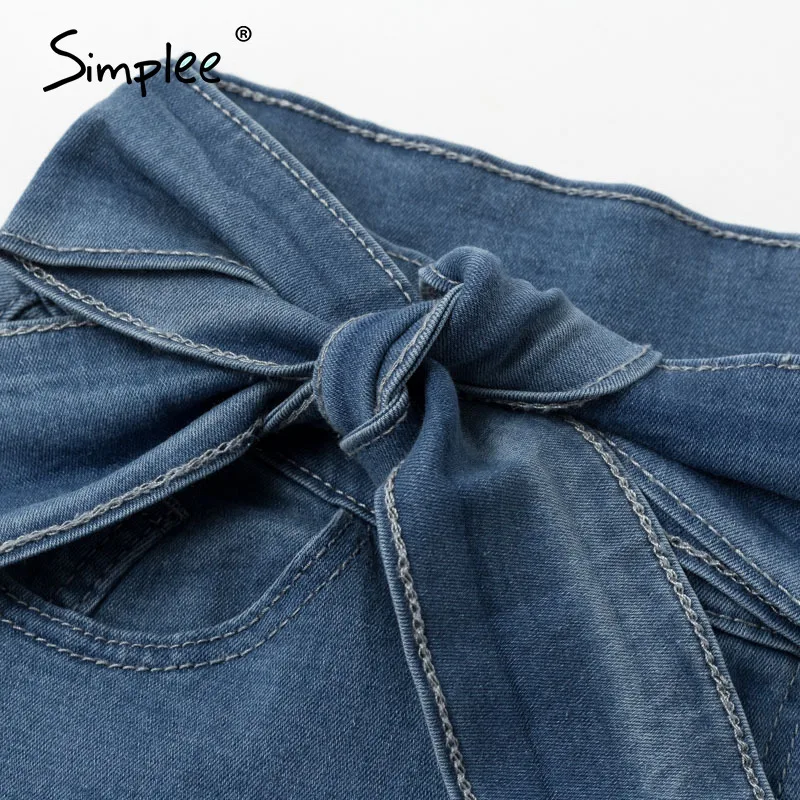 Simplee уличная одежда джинсовые женские расклешенные брюки джинсы с высокой талией