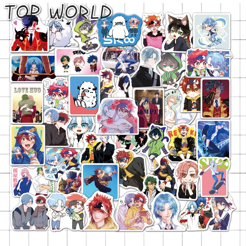 10/50Pcs/set Cartoon SK8 The Infinity Anime Graffiti Sticker For Kids Fashion Laptop Decals Case Luggage Helmet Suitcase Diy