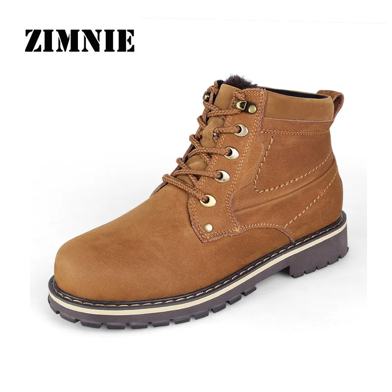ZIMNIE/осенне-зимние мужские ботинки в винтажном стиле, большие размеры 37-50 мужская обувь повседневные модные теплые ботинки martin на шнуровке Hombre