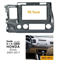 2din car dvd frame audio fitting adaptor dash trim kits facia panel 10 1inch for honda civic left2007 11 double din radio player